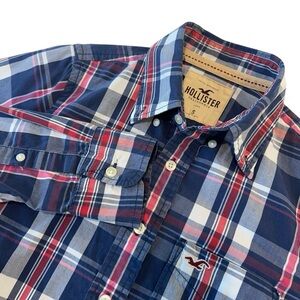 Hollister Mens Plaid Button Down Y2K‎ Preppy Shirt, Small